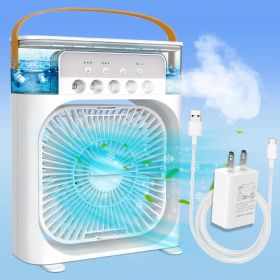 Personal Air Cooler Portable Air Conditioner, 3 In 1 Air Cooling Fan With 3 Wind Speeds, Large Water Tank, Colorful Night Lights, 6H Timer,