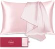 (Pink, King 20"x36", 1 Pack) Silk Pillowcase for Hair and Skin, Lacette 22 Momme 6A Soft Mulberry Silk Pillowcase with Hidden Zipper, 600 Thread Count