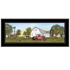 Trendy Decor 4U "Summer on the Farm" Framed Wall Art, Modern Home Decor Framed Print for Living Room, Bedroom & Farmhouse Wall Decoration by Billy Jac