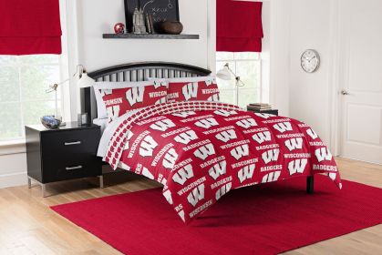 Wisconsin Badgers Rotary Queen Bed In a Bag Set