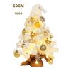 Tabletop Christmas Tree Small Mini Christmas Tree for Table Top;  Artificial Snow Flocked with Xmas Ornaments;  Gold Christmas Decorations for Home Of