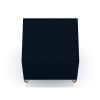 Manhattan Comfort Rockefeller 1.0 Mid-Century Modern 1-Drawer Nightstand in Midnight Blue