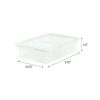 28 Quart Under Bed Plastic Storage Box, Clear, Set of 4