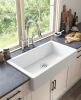 37"L x 19" W Farmhouse/Apron Front White Kitchen Sink