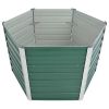 Garden Raised Bed Galvanized Steel 50.8"x50.8"x31.3" Green