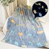 Glow in the Dark Throw Blanket Unicorn - Luminous Kids Blanket (50" x 60")