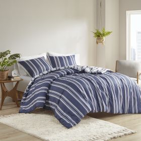 Striped Reversible Comforter Set (Color: as Pic)