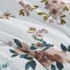 5 Piece Cotton Floral Comforter Set with Throw Pillows